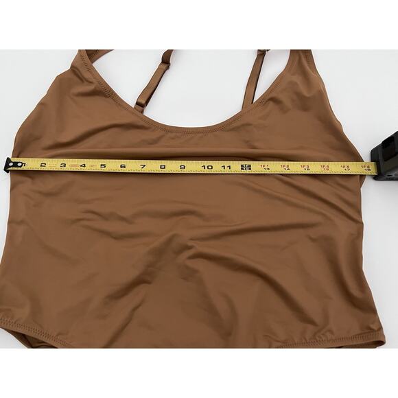 SKIMS Scoop Neck Womens Size 3X One Piece Swimsuit Bathing Suit Brown Almond NWT - Picture 8 of 9